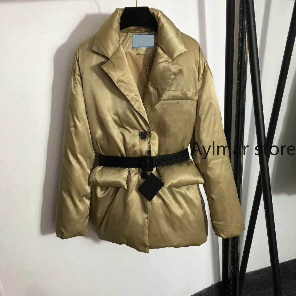 

High qualityautumn winter new lace up waist closing slim fitting cotton clothes women winter long sleeve coat winter coat women