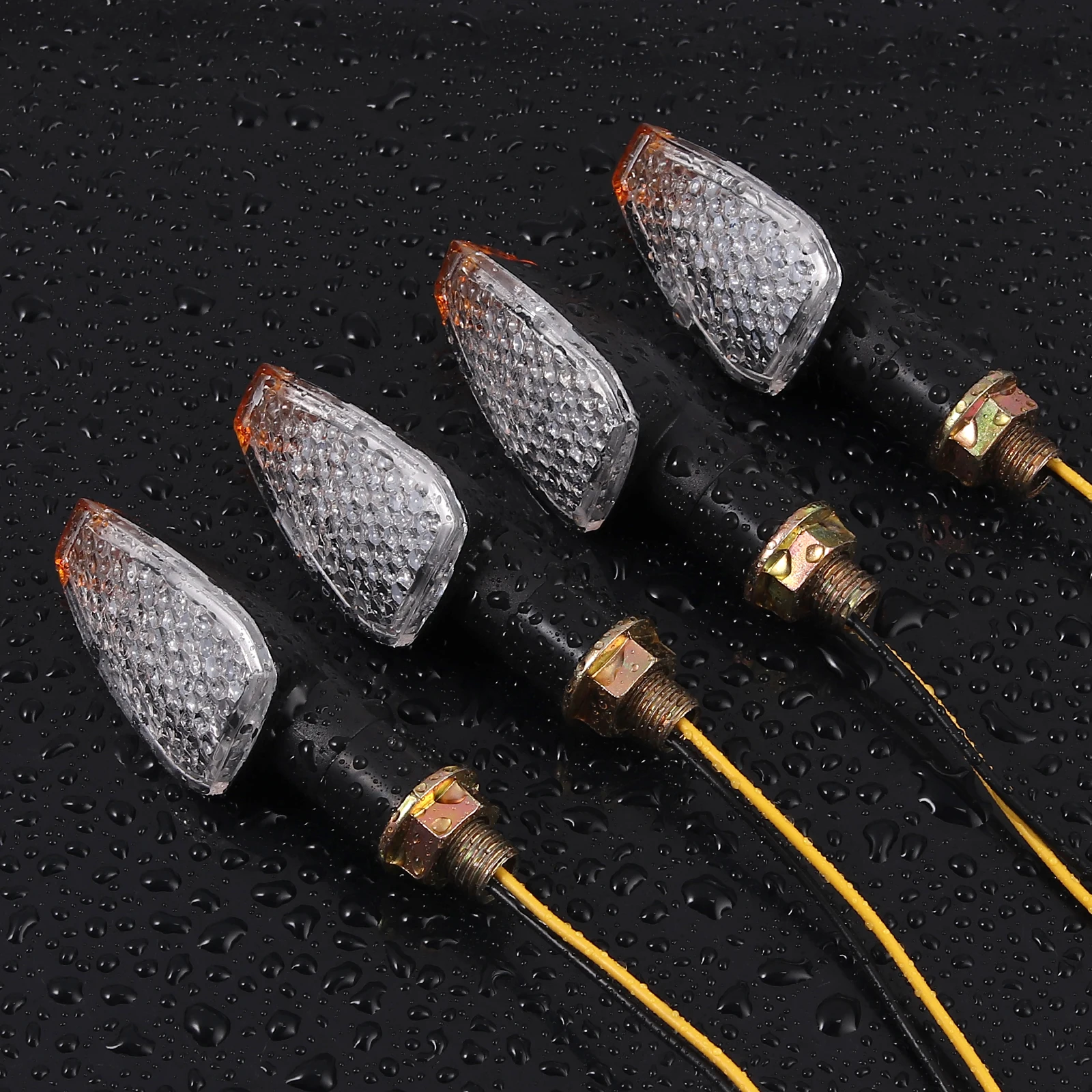 Justech 4x 14LED указатель поворота лампа с желтым светом 12V e помечено Универсальный