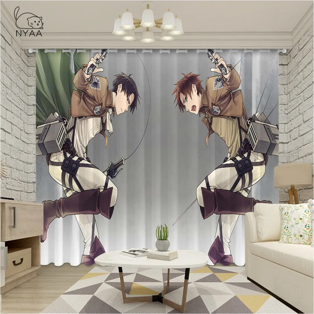 Шторы атака на Титанов занавески из ткани для окон в спальне кухне гостиной