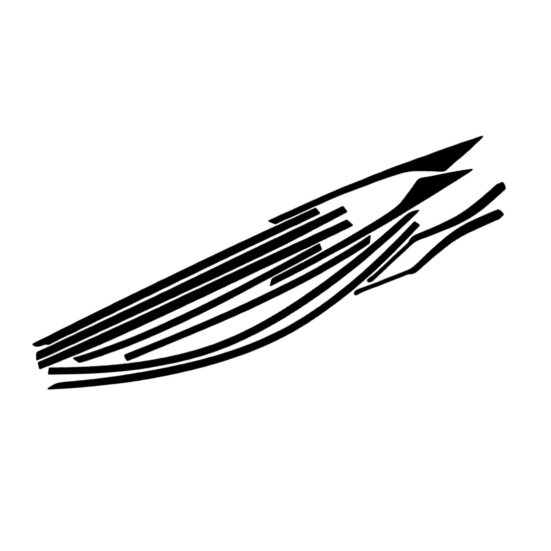 

1 компл. Левая и правая матовая черная наклейка на окна двери автомобиля фотовинил Подходит для Honda Accord Sedan 2018 2019 2020 аксессуары