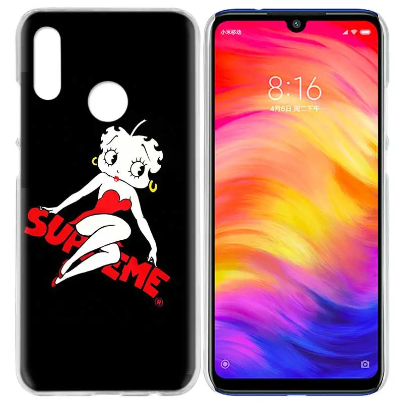 10 Чехол для Xiaomi Redmi Note 7 7A фотоаппаратов моментальной печати 7S 6 6A 5 Y3 K20 mi 8 до 9 лет CC9 CC9E A1 A2 A3 играть F1 Lite Pro Plus Betty Boop мультфильм - Цвет: 10