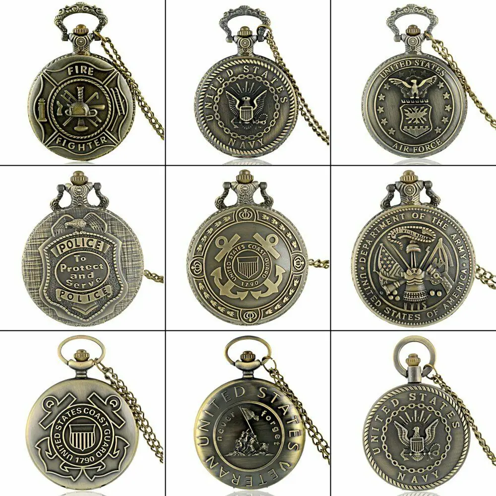 Бронзовый стимпанк Шестерни тема Полный Охотник кварцевые гравированный брелок