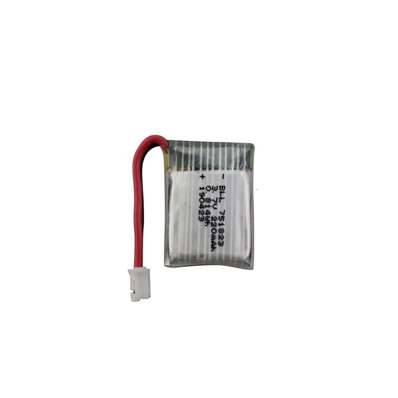 3.7V 220mAh Lipo Battery for HS210 E010 NH010 T36 751823 3.7v Rechargeable battery for JJRC H36 RC Drone Quadcopter Spare Parts