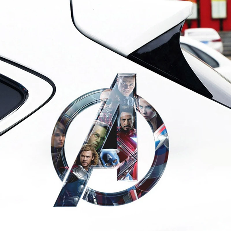 

Movie The Avengers 3D Logo Car Stickers Avengers Iron Man America Captain Thor Strange Doctor Auto Car Stickers Car Styling