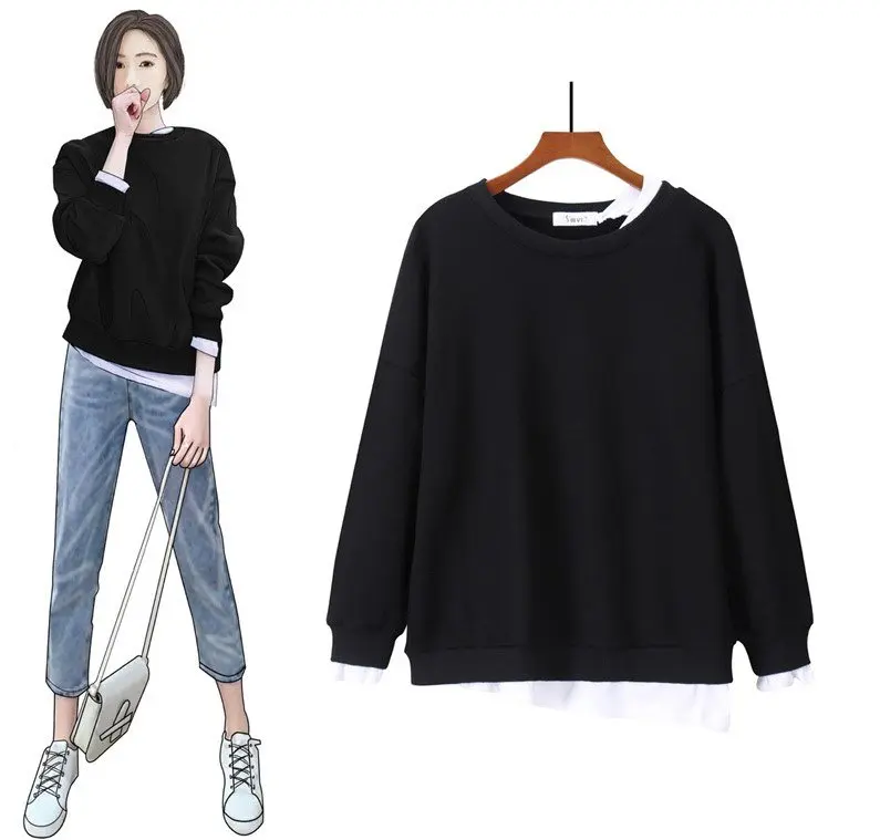 Новинка 2021 корейские худи с графическим рисунком женские зимние топы