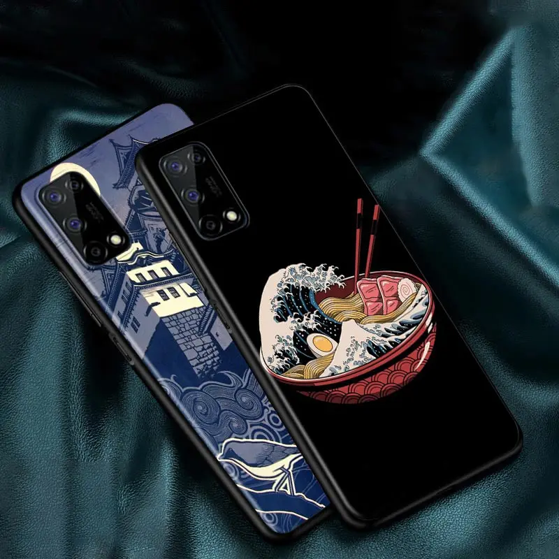 japanese wave art for realme v15 x50 x7 x3 superzoom x2 c17 c11 c3 7i 7 6i 6s 6 5 narzo 20 5g pro soft phone case free global shipping