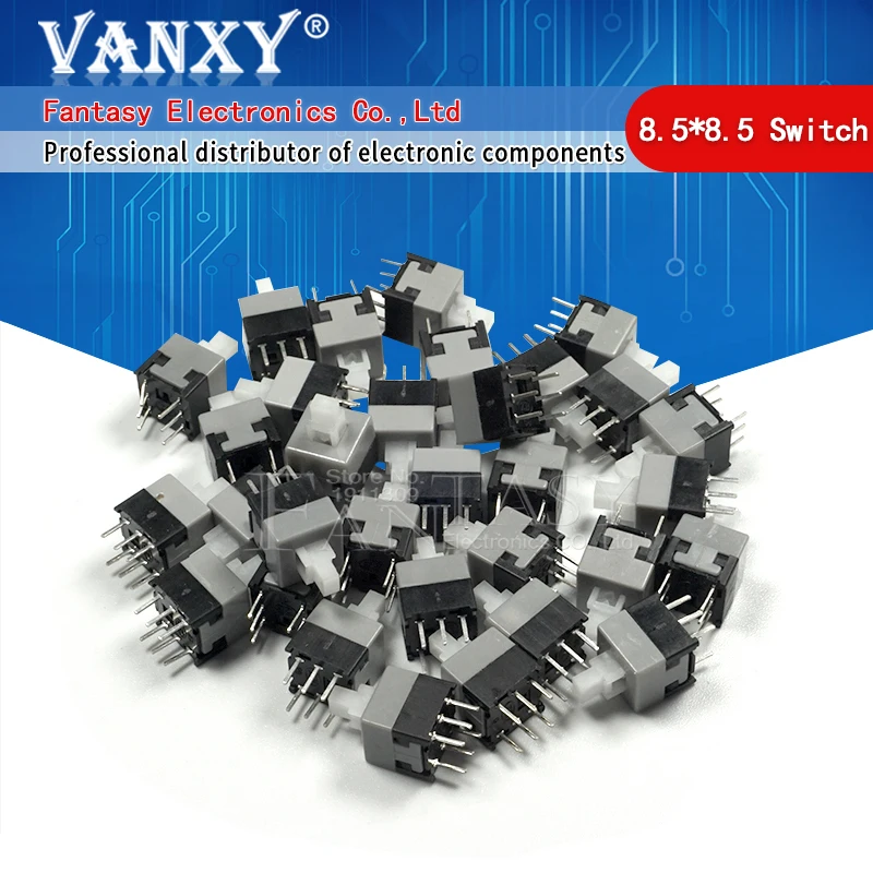 20 шт 8.5X8.5MM 8 5*8 5 мм с бистабильным самоблокирующимся переключателем DIP 6 pins