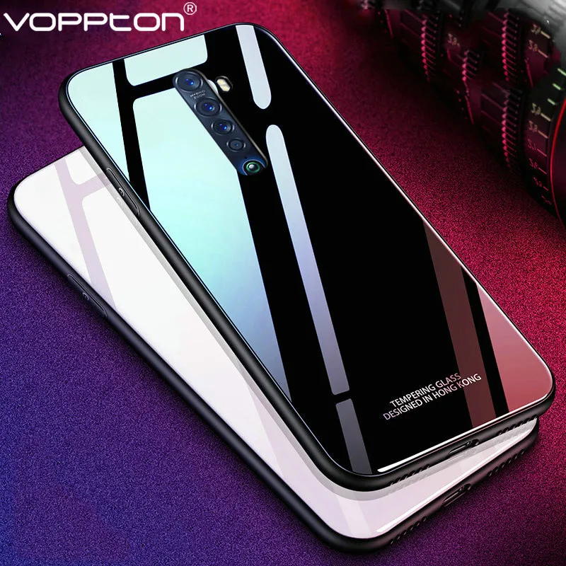 Для OPPO Reno 2F чехол Reno2 Z из закаленного стекла Жесткий ПК Мягкий ТПУ Рамка задняя