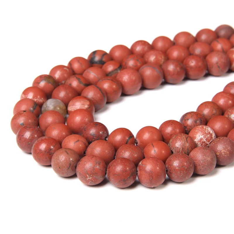 Бусины Из Натурального матового Красного камня круглые бусины из свободные 4 6 8 10