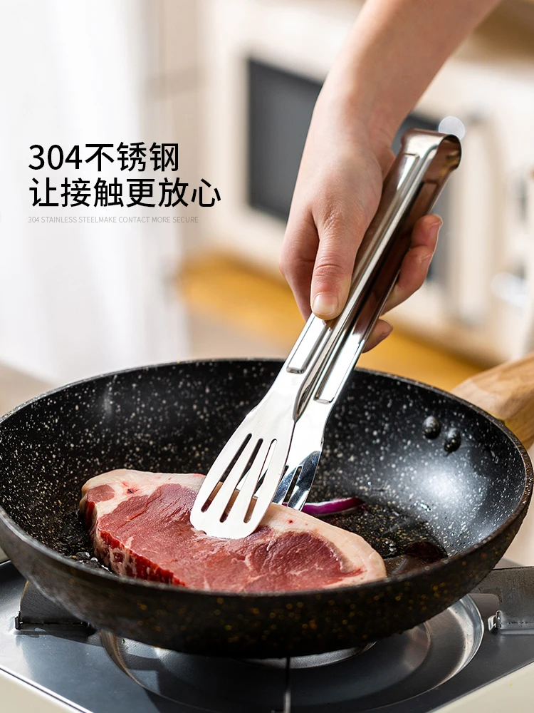 

Kitchen Gadgets Bbq Accessories Barbecue Stainless Steel Kitchen Food Steak Clip Bread Clip Household Vegetable Clip Anti-scald