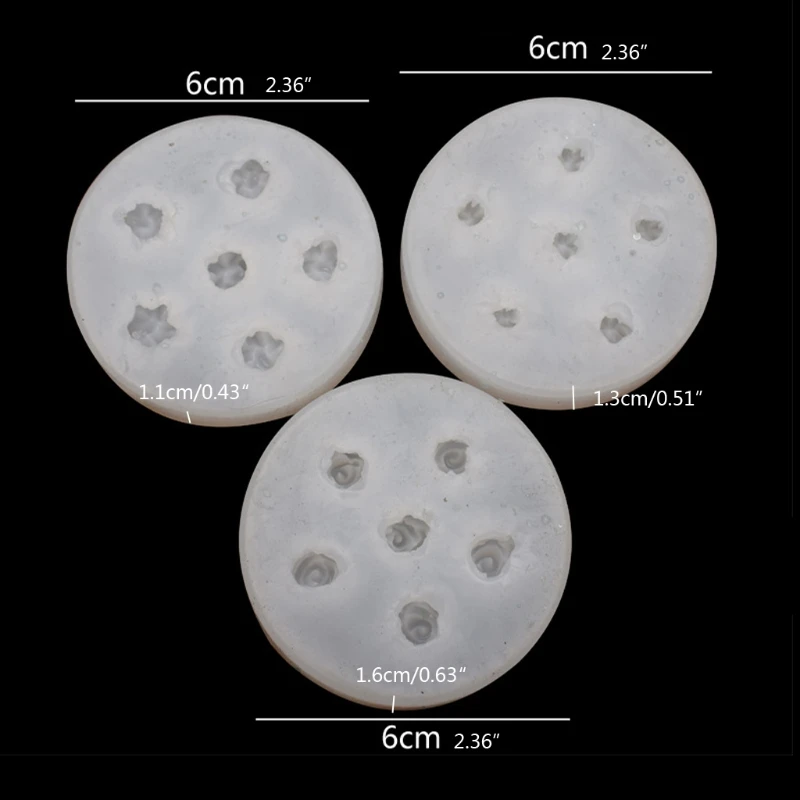 3 вида стилей милый 3D цветок розы смола литье форма вишня цветочный кулон формы