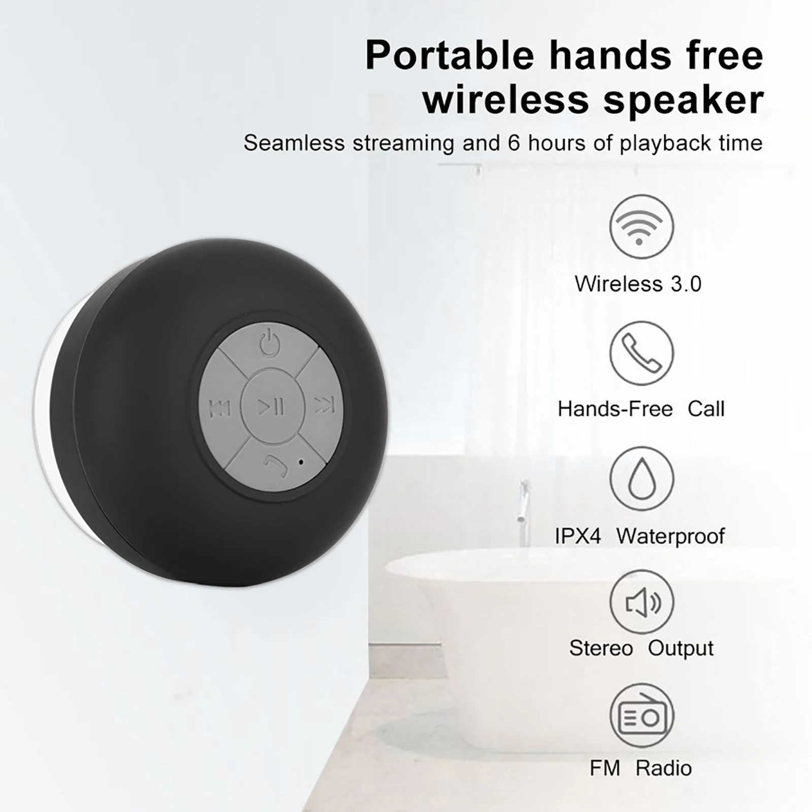 Портативный динамик 3.0 с поддержкой звука трещин-водонепроницаемый беспроводной