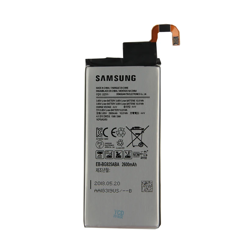 Оригинальный аккумулятор для Samsung GALAXY S6 Edge G9250 G925F G925S G925A G925 G925L G925K 2600 мА/ч |