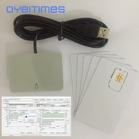 oyeitimes 4g lte sim card reader writer programmer with 5pcs lte test sim card 1pc sim card software xor milenage free shipping