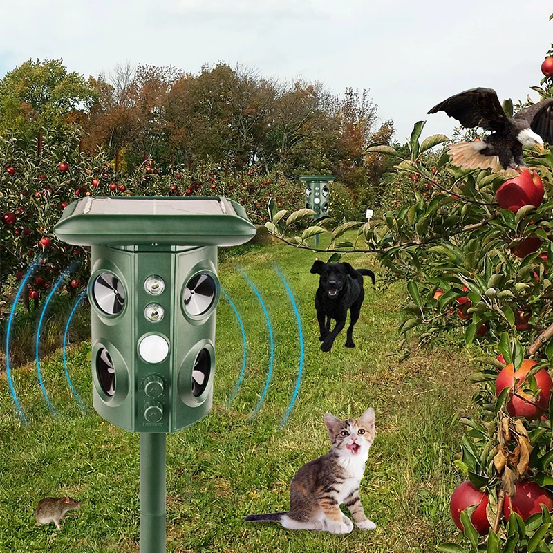 Отпугиватель животных на солнечной энергии многофункциональный