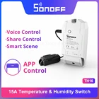 Умный беспроводной переключатель Itead Sonoff TH16 с поддержкой Wi-Fi, мониторинг температуры и влажности через AM2301, работает с Alexa Google Home