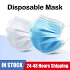 Одноразовая маска для лица с изображением рта анти защиты от пыли 3 слоев фильтр ушной нетканые Пылезащитная маска для полости рта 12-24 часов, бесплатная доставка