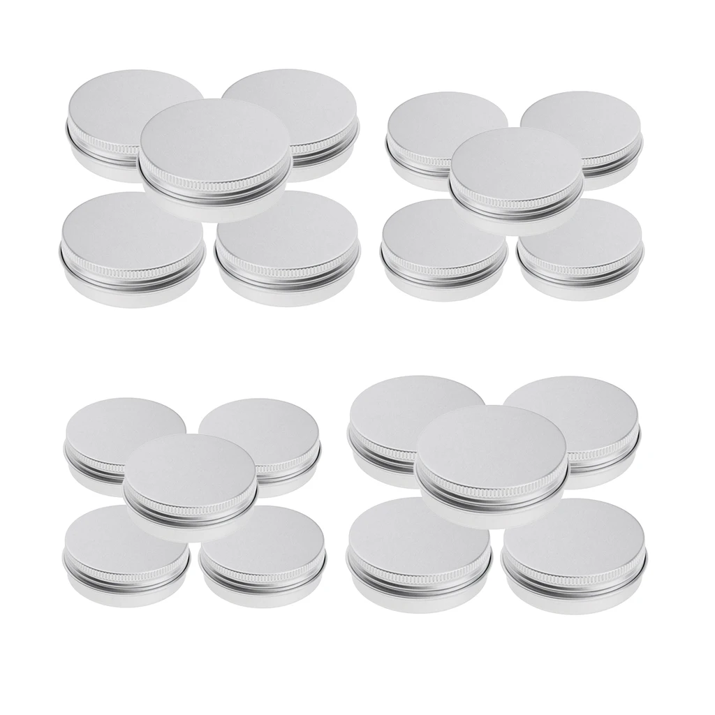 20 штук/40 100 мл Алюминий для бальзама губ горшки косметический крем Jar