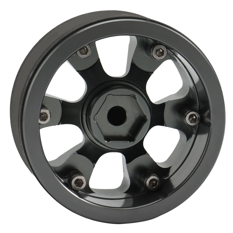 

4Pcs Metal 1.9 Beadlock Wheel Rims Hub for 1/10 RC Crawler Car Axial SCX10 90046 AXI03007 Traxxas TRX4 D90