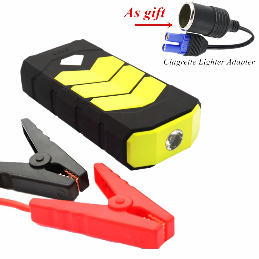 Цвет: желтый Мульти-Функция 20000 мАч пусковое устройство 12V 600A джемпер стартер Мощность банк бензин дизельный автомобиль Зарядное устройство для автомобиля Батарея усилитель светодиодный - Цвет: Цвет: желтый