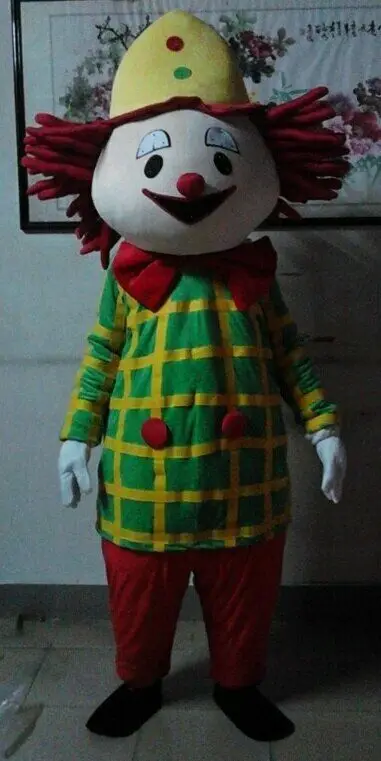 

Happy Clown Mascot Costume Suits Cosplay Party Game Dress Outfits Clothing Carnival Halloween Xmas Easter Adults