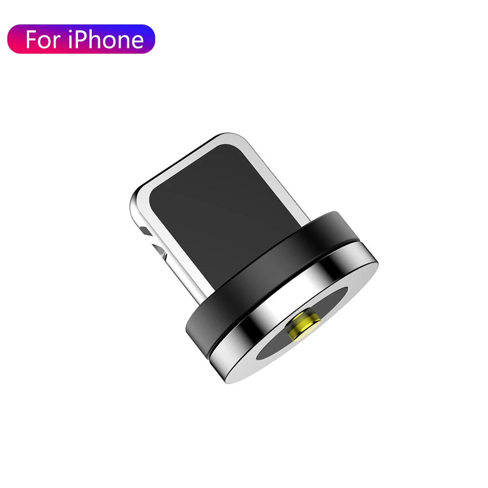 Магнитный Micro usb type C кабель для зарядки данных для iPhone 11 Pro XS Max 7 8 samsung Android 3A провод для быстрой зарядки 1 м 2 м USBC type C - Цвет: Only Plug For iPhone