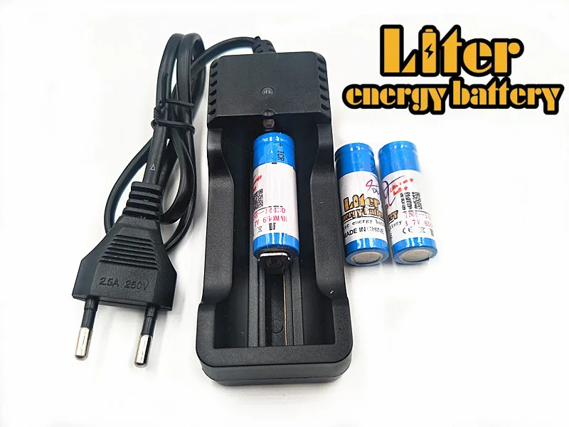 Литий ионная аккумуляторная батарея 14430 3 7 V 650mAh литий + зарядное устройство для