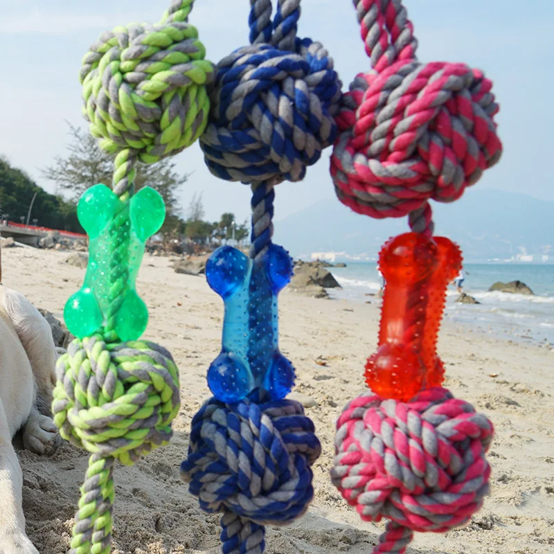 Игрушки для домашних животных интерактивные моляры чистки зубов большой узел