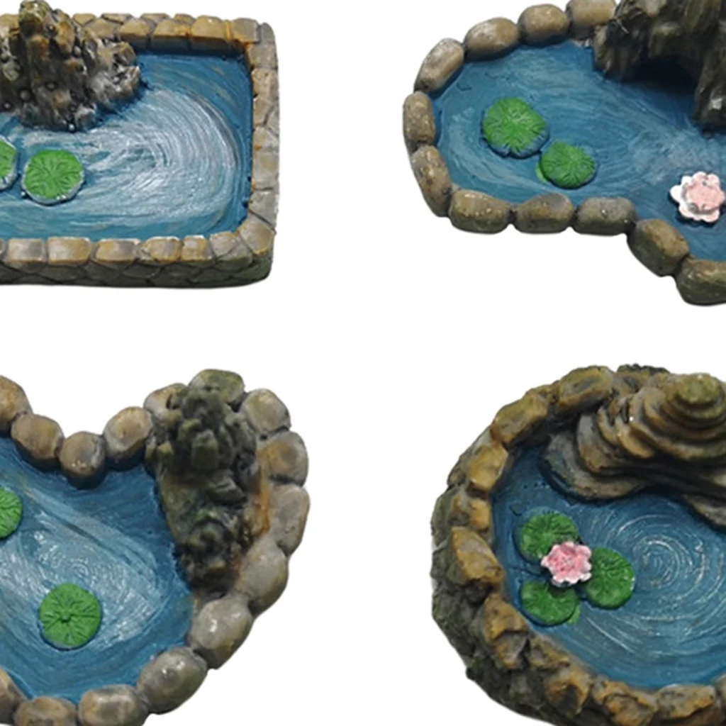 

4 Pack Miniature Pond Fairy Garden Accessories Landscaping DIY Ornaments