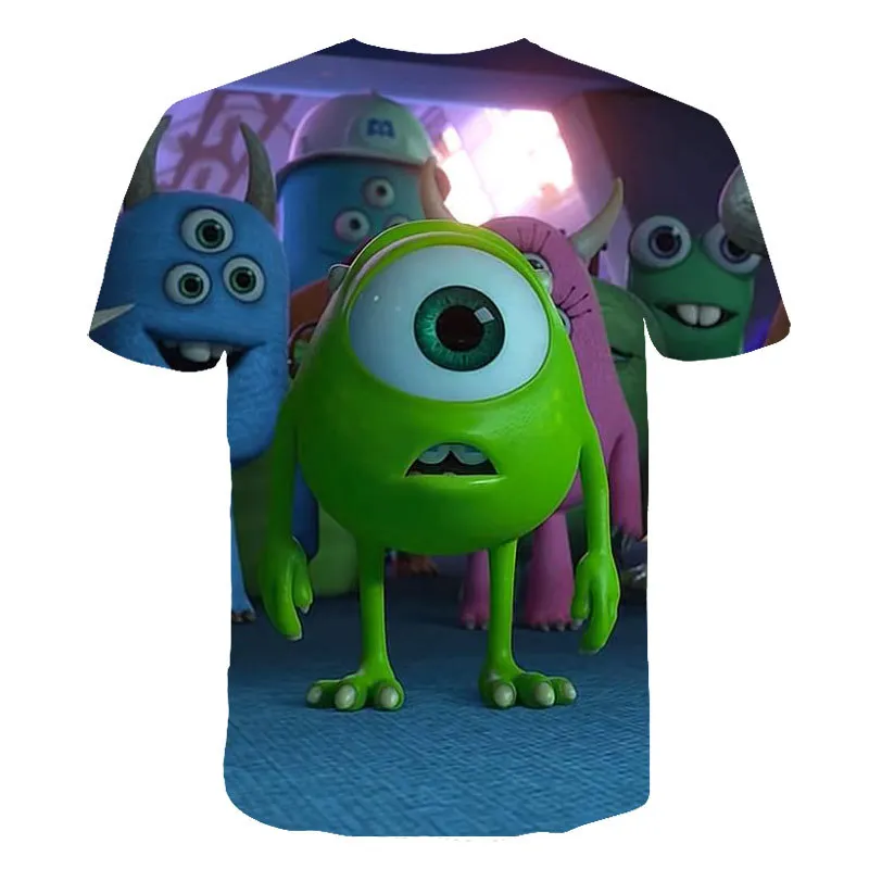 

Kids Cartoon Cute Single Eye Print T-Shirt 2021 Children Boys/Girls 3D Pattern Casual Baby Teen T Shirt O-Neck Short Sleeve Tops