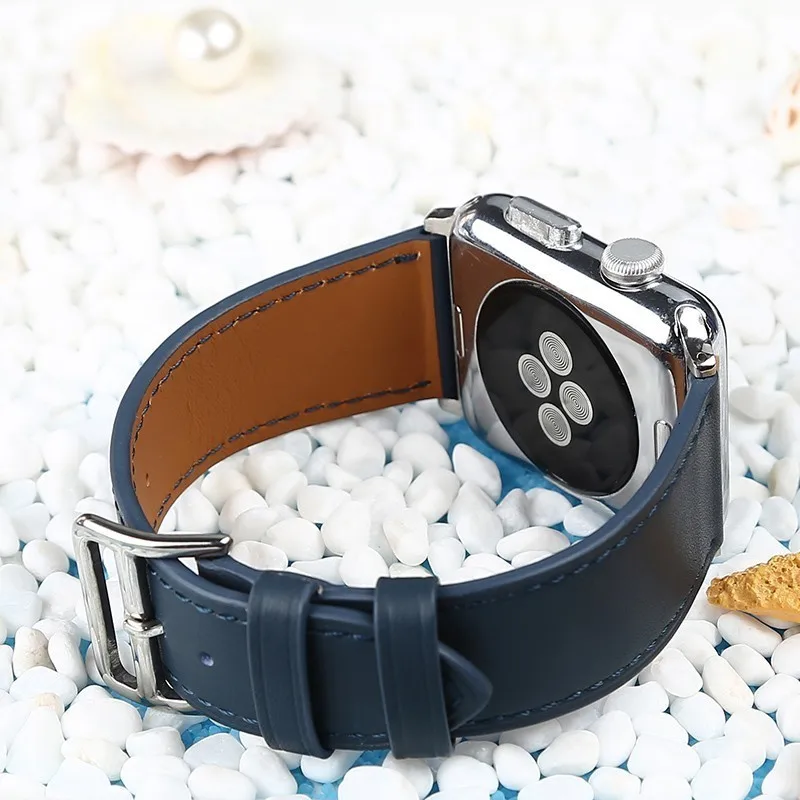 Высококачественная воловья кожа Замена для apple watch полосы 42 мм серии 4 3 2 1 Аксессуары для iwatch 38 мм браслет ремешок 44 мм запястье 40 мм