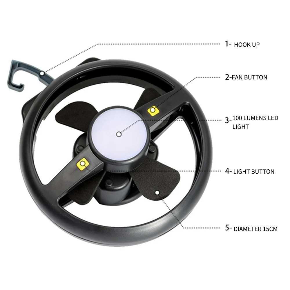 LEADLY портативный вентилятор для кемпинга светодиодный светильник-вентилятор USB с