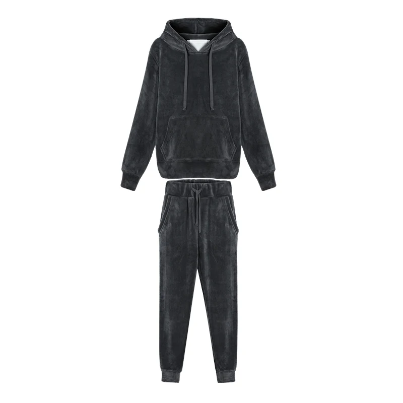 Бархатный спортивный костюм теплый мягкий домашний комплект из двух предметов