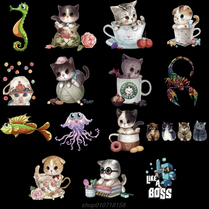 С надписью Like A Boss приклеивающиеся утюгом нашивки с теплопередачей DIY стикер