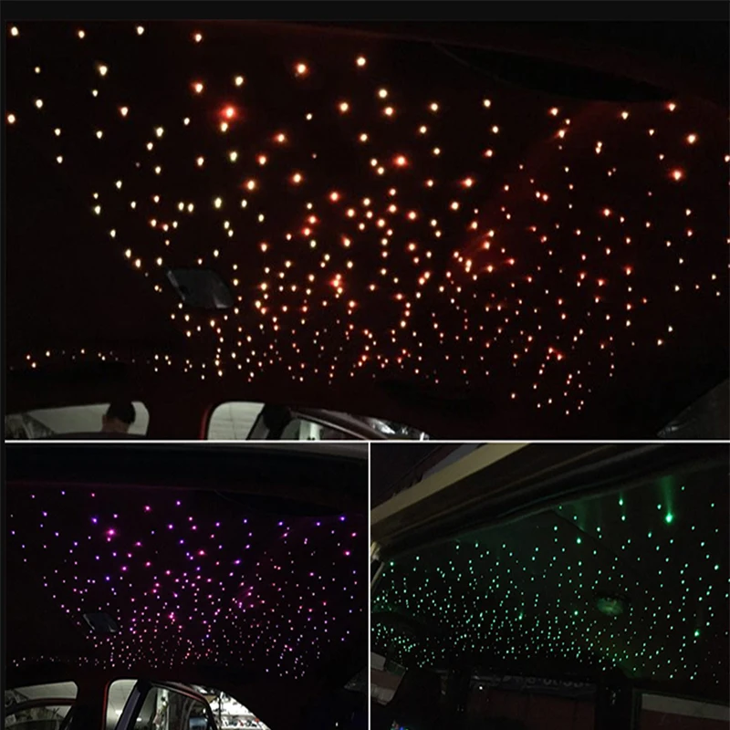 car led interior light starry sky ceiling light auto accessories lamp roof star optical fiber light twinkle effect music control free global shipping