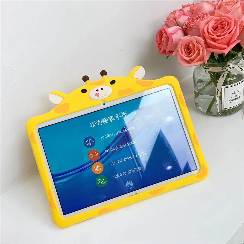 

Мультяшный силиконовый мягкий чехол для Huawei Mediapad M6 10,8 T5 10 10,1 M6 8,4 M5 Lite 8 дюймов 10,1 дюйма, милый детский противоударный чехол