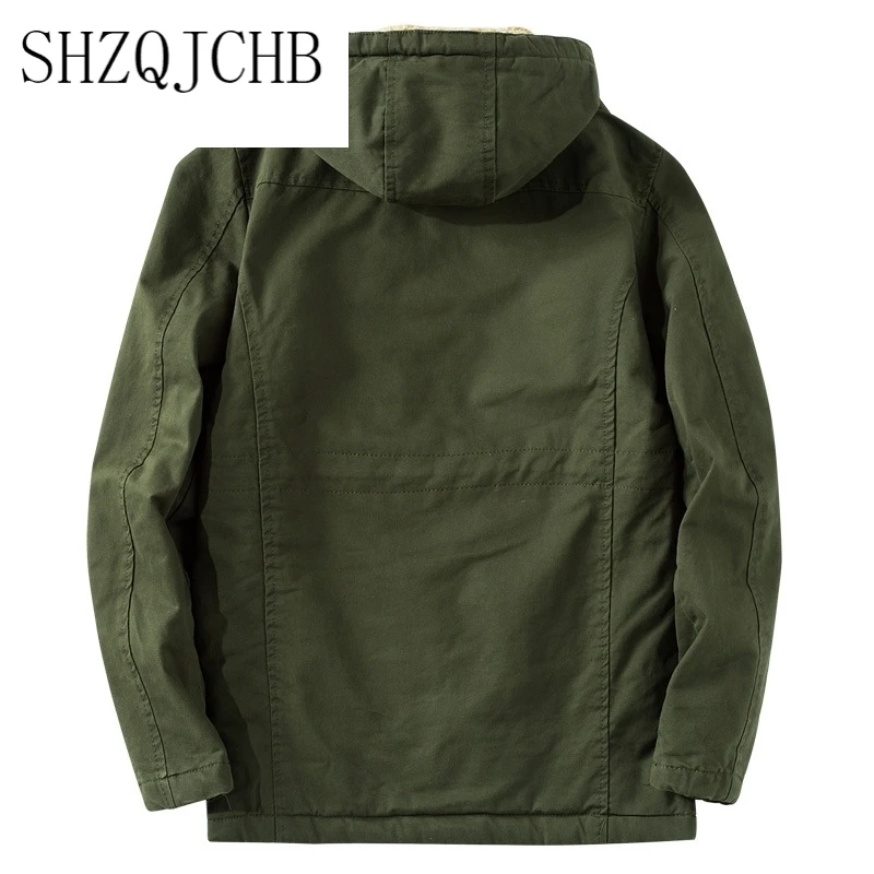

Fashion Men Jacket Men 2021 Windbreaker Men Fleece Jacket Winter Coat Men Thick Velvet Warm Hood Cap Thermal Anorak Male Jacket