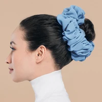 fashion new chiffon flexible rubber band simple hijab volumizing scrunchie large bow headwear bunch hair tie hair accessories