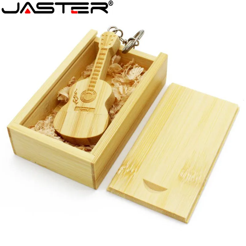 USB-флеш-накопитель JASTER на гитару 4 ГБ 8 16 32 64 usb 2 0 деревянная коробка | Компьютеры и