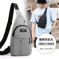 2021 mens backpack usb charging bag mens chest bag canvas shoulder bag diagonal package messenger travel cross body bags