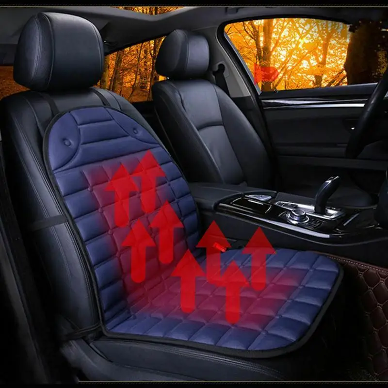 Heated Car Seat Cushion Cover Auto 12V Heating Heater Warmer Pad Winter Blue Durable Accessories Interior | Автомобили и