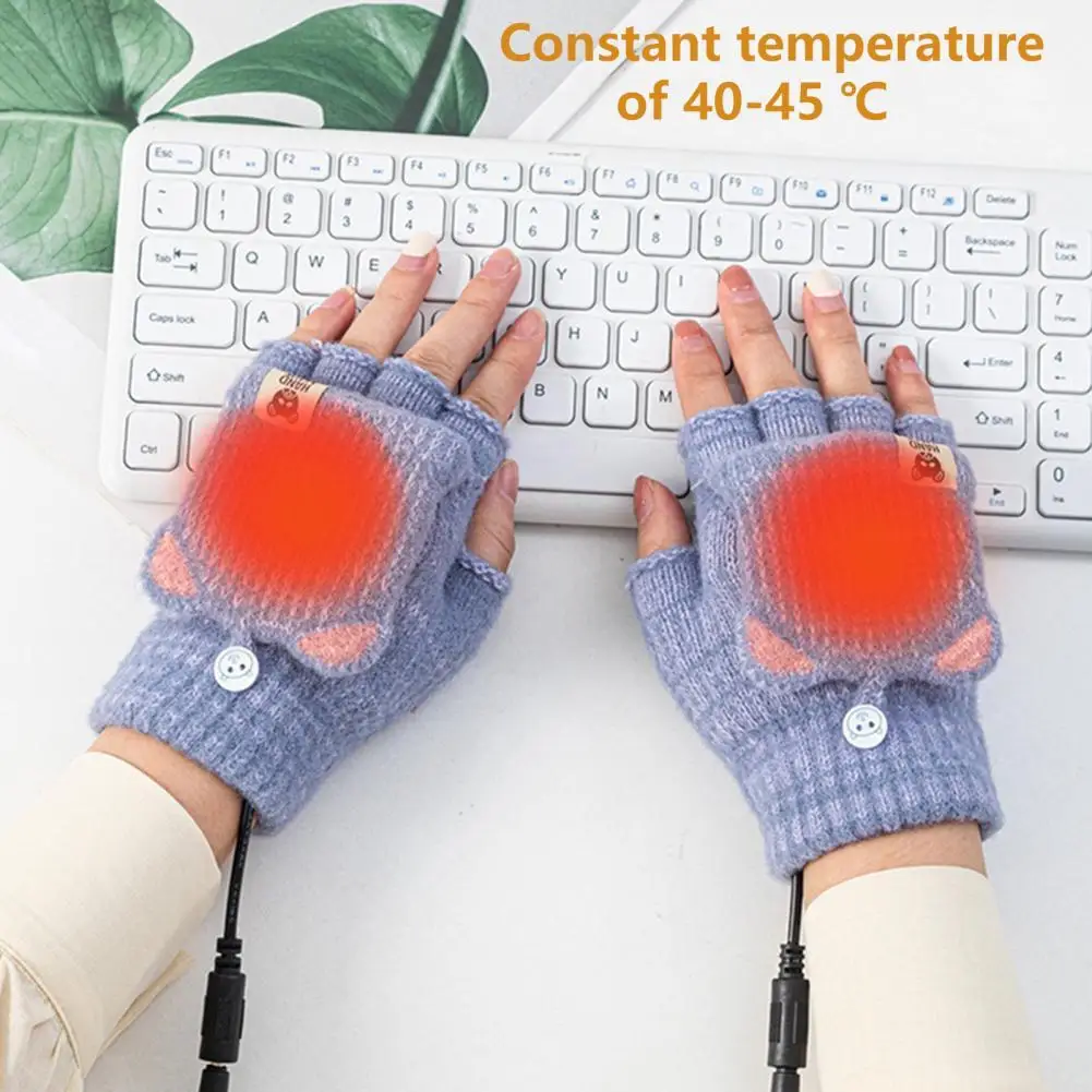 

1Pair Heated Gloves Practical Thermal Warm Electric Gloves Accessory Electric Heating Gloves