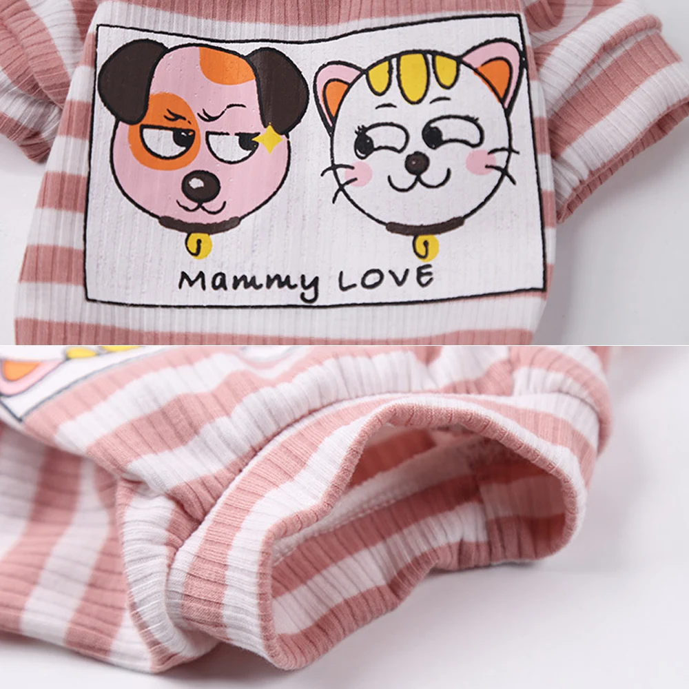 Модная полосатая Пижама для собак XS/S/M/L/XL/XXL милая пижама с принтом четырех