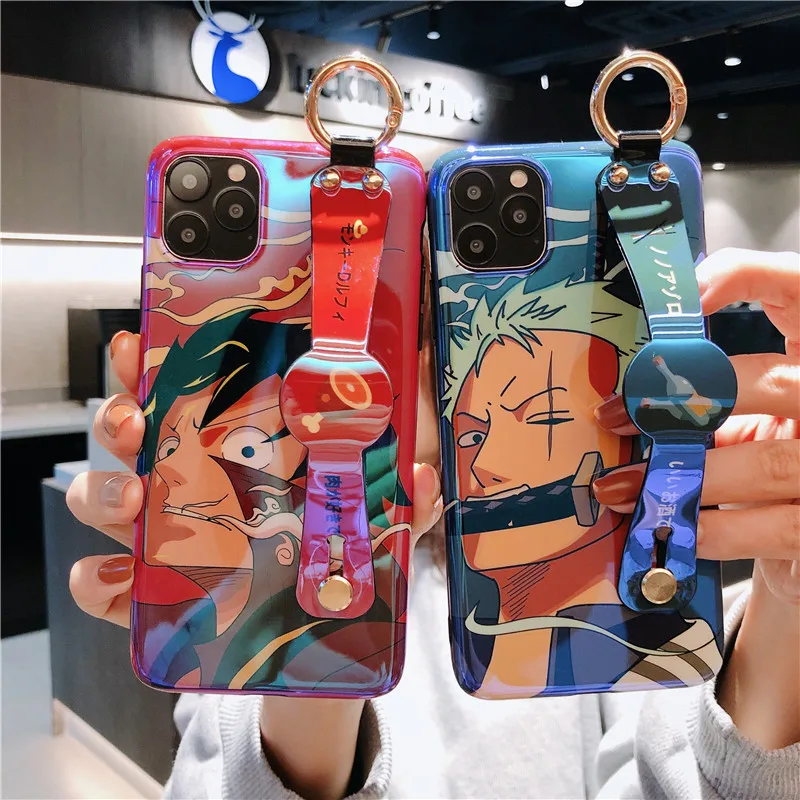 Чехол JAMULAR для iPhone 11 Pro XS MAX X XR 7 8 6s 6 Plus мультяшный цельный чехол подставка с синим
