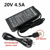 20v 4 5a ac dc adapter battery charger power supply adaptor with usb square connector eu us uk au plug for lenovo thinkpad