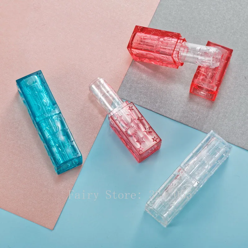 Прозрачная губная помада 10/30/50 штук синий красный звезда луна квадрат 12 1 мм
