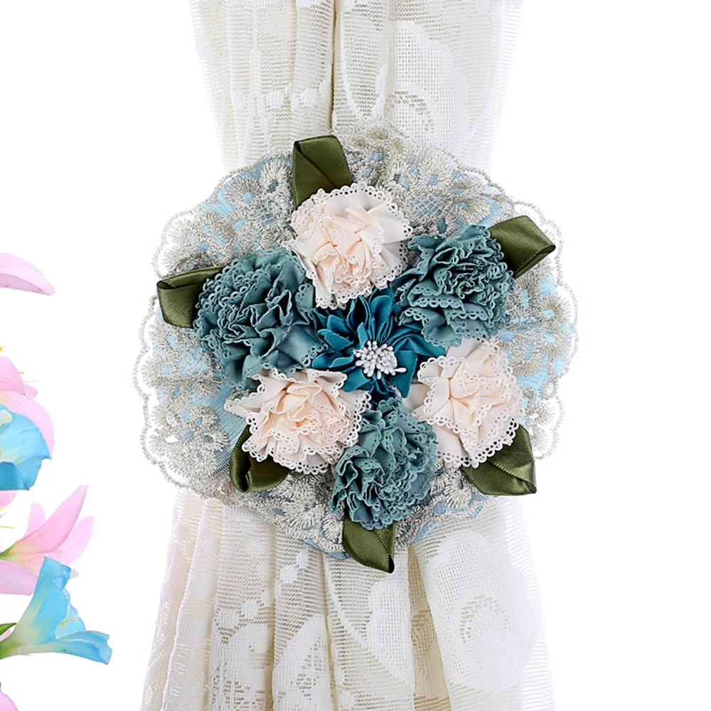 2 шт. занавески цветочные ремешки для дома гостиной с пряжкой хранения