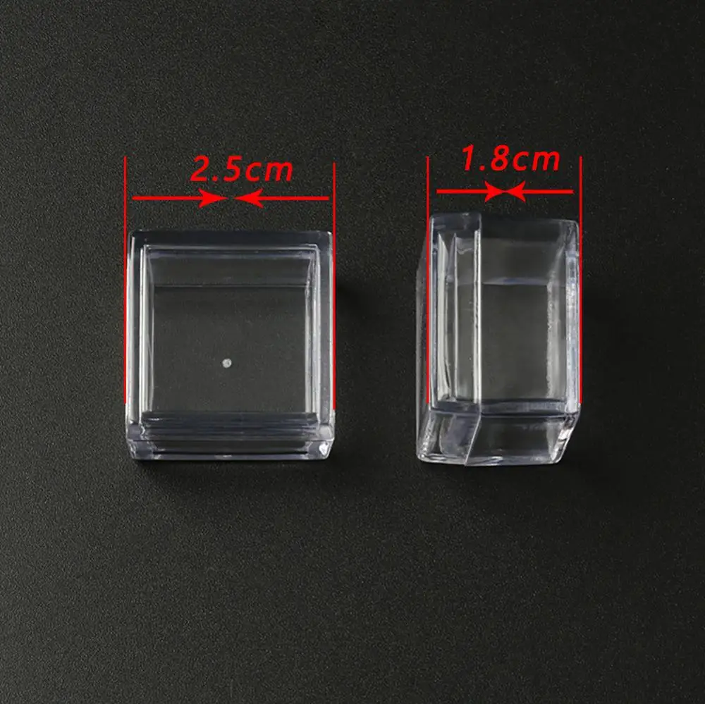 

4 шт./лот, прозрачная пластиковая коробка для хранения ювелирных изделий, маленький круглый контейнер в форме сердца и звезды, банки-органайзер для макияжа, коробки