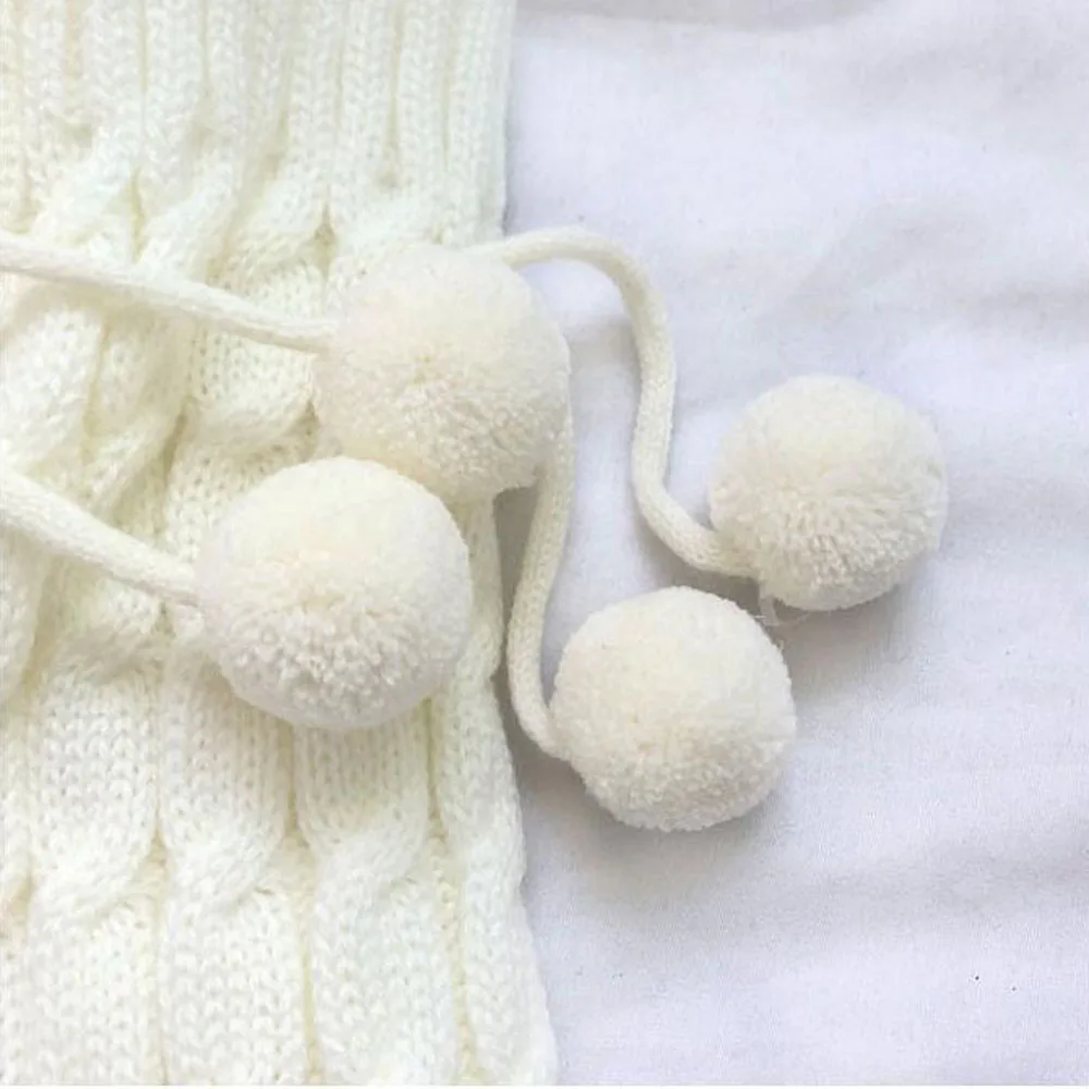 Sweet Girl Leg Warmers Wool Ball Knitted Foot Cover Women Autumn Winter Leg Warmer Socks Japanese Style Heap Socks