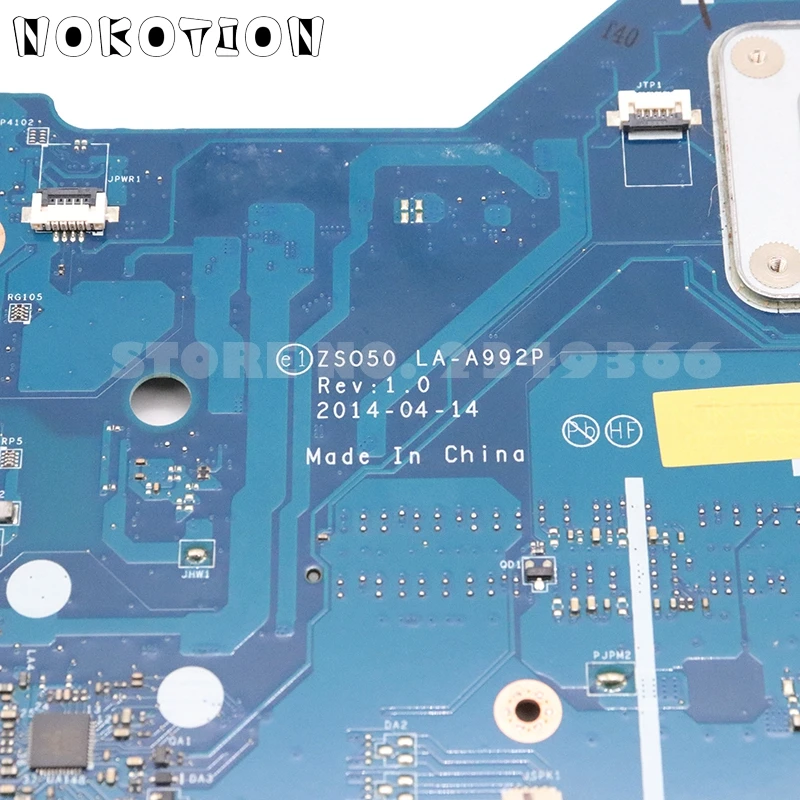 NOKOTION для ноутбука hp 15-R Motheboard 15,6 дюймов 760970-501 760970-001 ZSO50 LA-A992P основная плата I5-4210U процессор GT820M GPU
